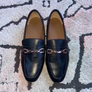 black and gold flats/loafers